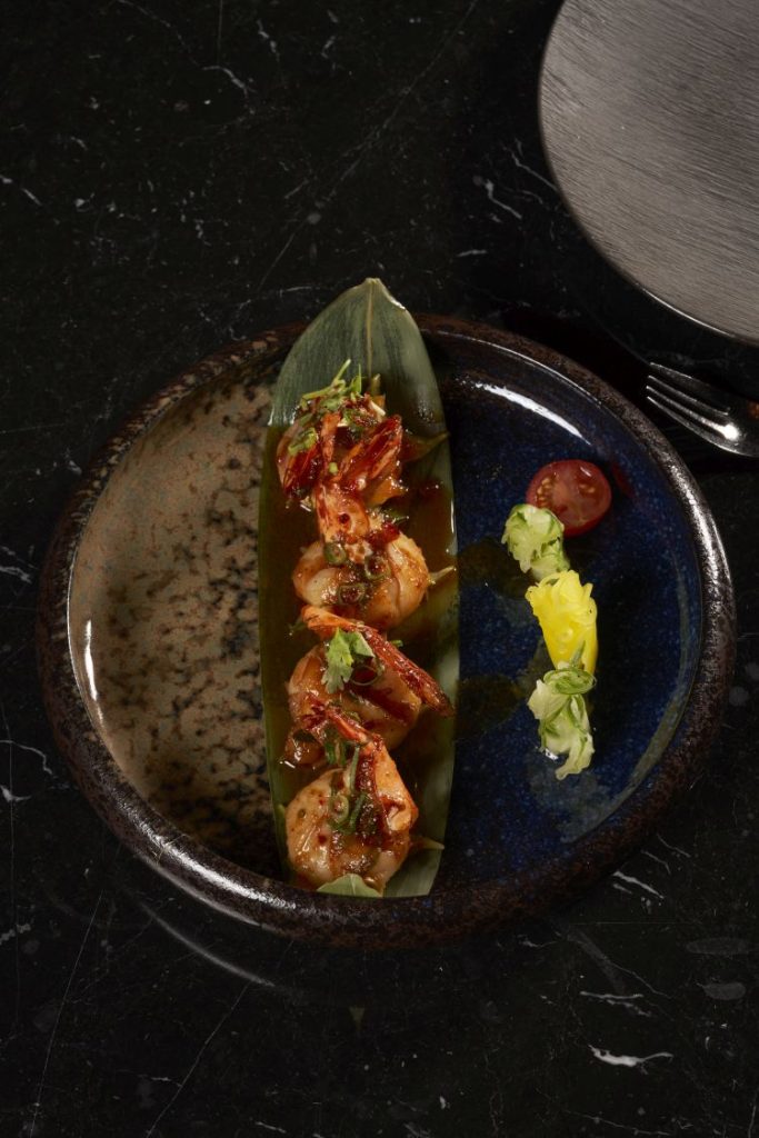 Edamame mit Trüffelteigtaschen